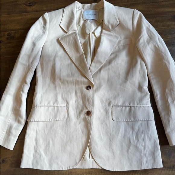 Lafayette 148 New York Jackets & Blazers - Lafayette 148 New York linen silk blend pickstitch women’s blazer size 6